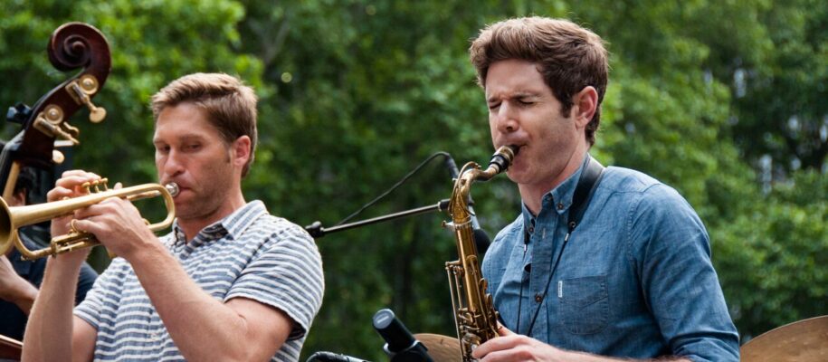 Endsley and tenor saxophonist Ben Wendel during an outdoor concert in Bryant Park