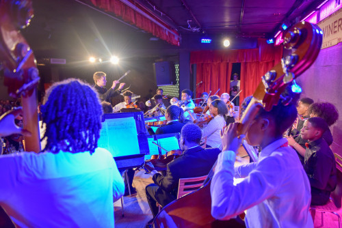 The AMP Senior Youth Orchestra under the direction of conductor Logan Souther received performing "Open Spaces" an original work by Nicole Neely, commissioned for the 2019 Luminary Awards.